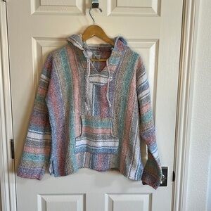 Mexican blanket hoodie, pastel